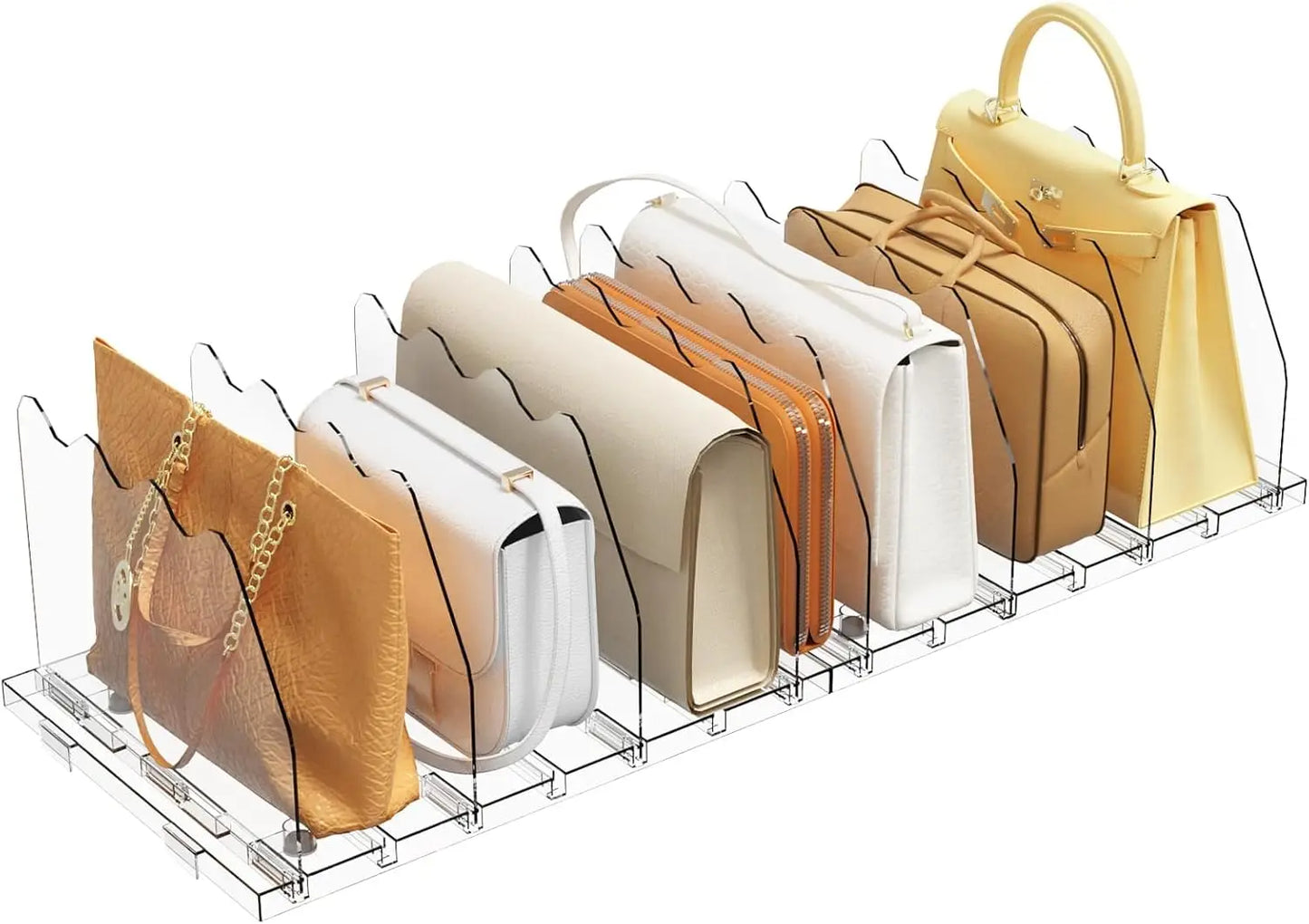 Closet Shelf Divider Adjustable Purse Organizer For Handbags