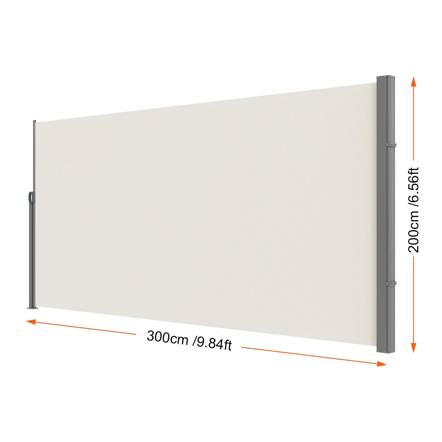 SucceBuy Retractable Side Awning Privacy Screen Polyester UV 30 Divider