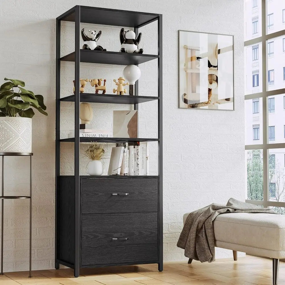 IRONCK Industrial Bookcase File Cabinet Drawers Freestanding