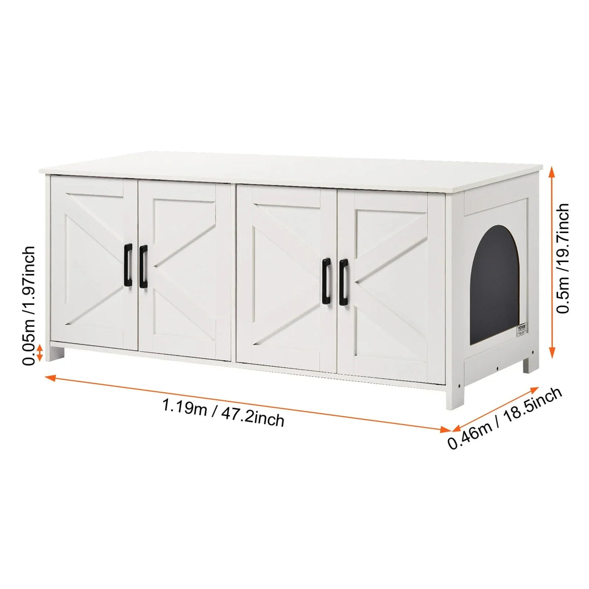 SucceBuy Cat Litter Box Enclosure For Two Cats Cabinet The Pet & Home Store