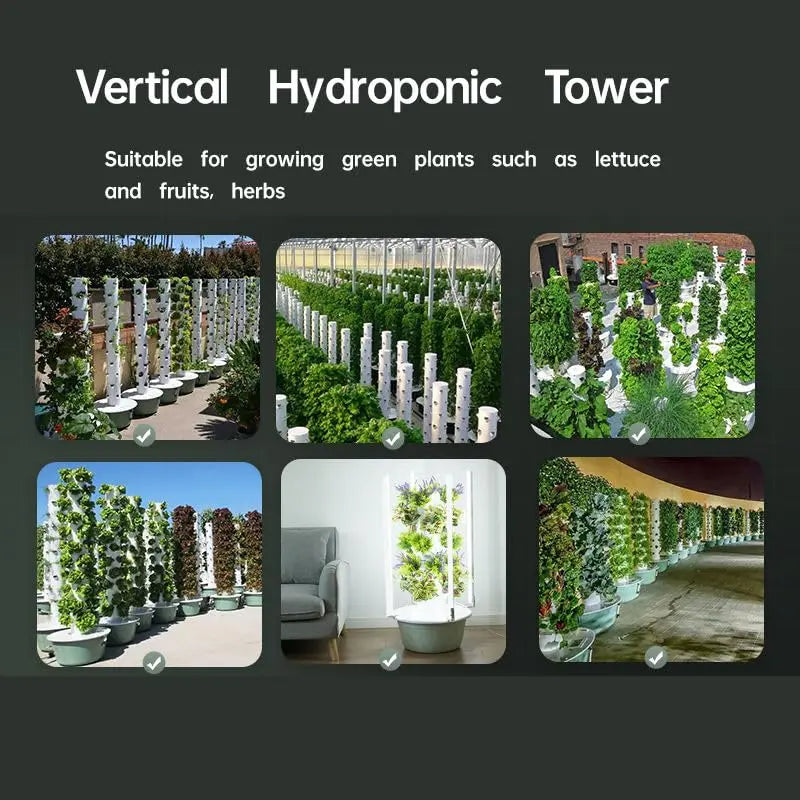 Hydroponic Tower Growing Kit System with 4 LED Grow Lights, 7 Layer 28-Pot Planter The Pet & Home Store