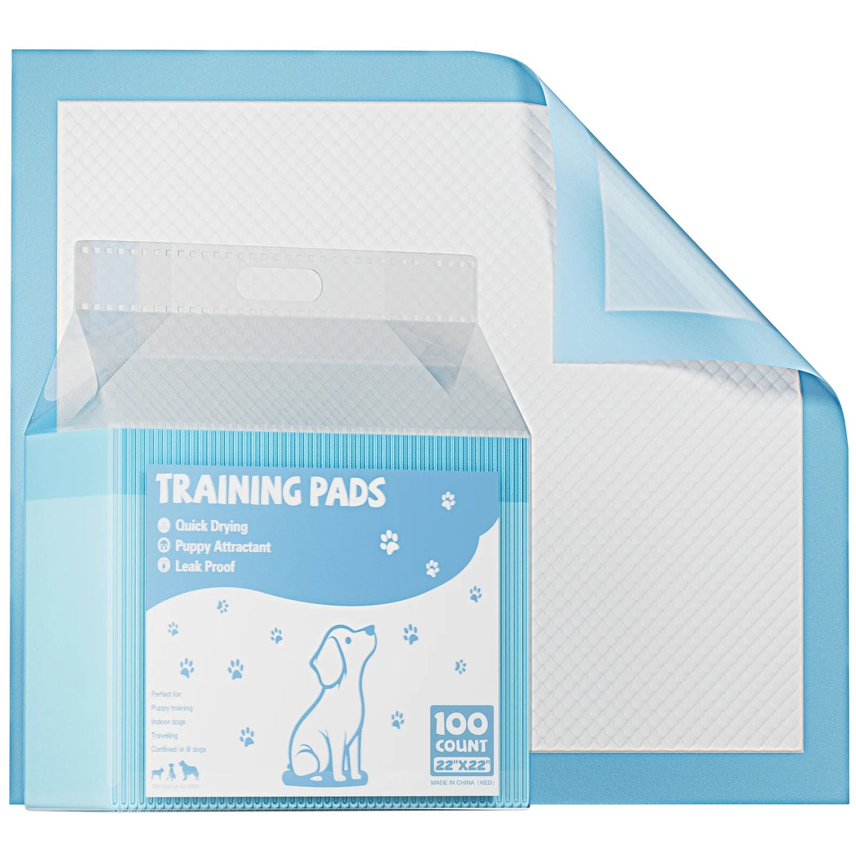 JHK 150 Count 22' X 22' Super Absorbency Disposable Underpads Leakproof Quick Drying Disposable Pads for Dogs Puppy Cat Pee Pads The Pet & Home Store