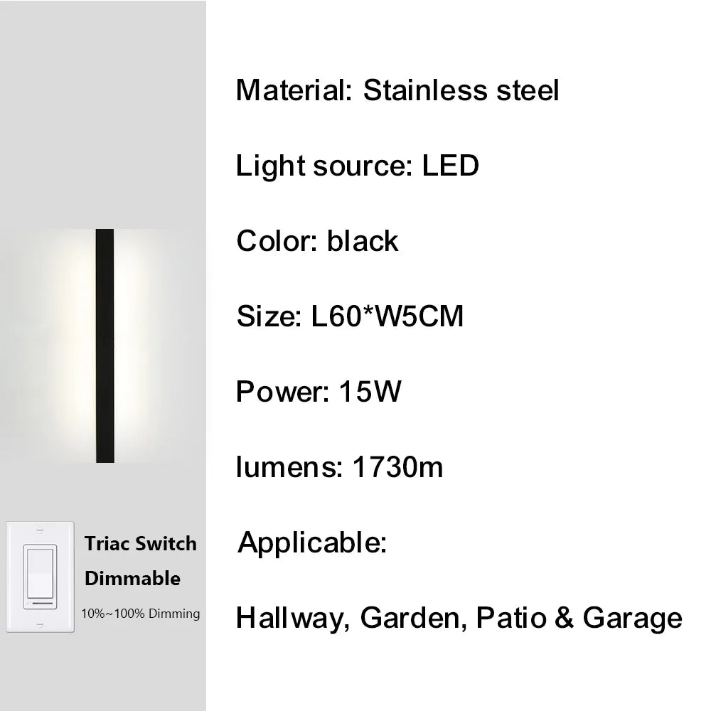 IISINUO Outdoor Porch Light IP67 Dimmable Triac Smart Wall Lamp The Pet & Home Store