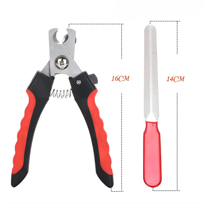 Pet Nail Clippers Sickle Style Stainless Steel For Dogs Cats