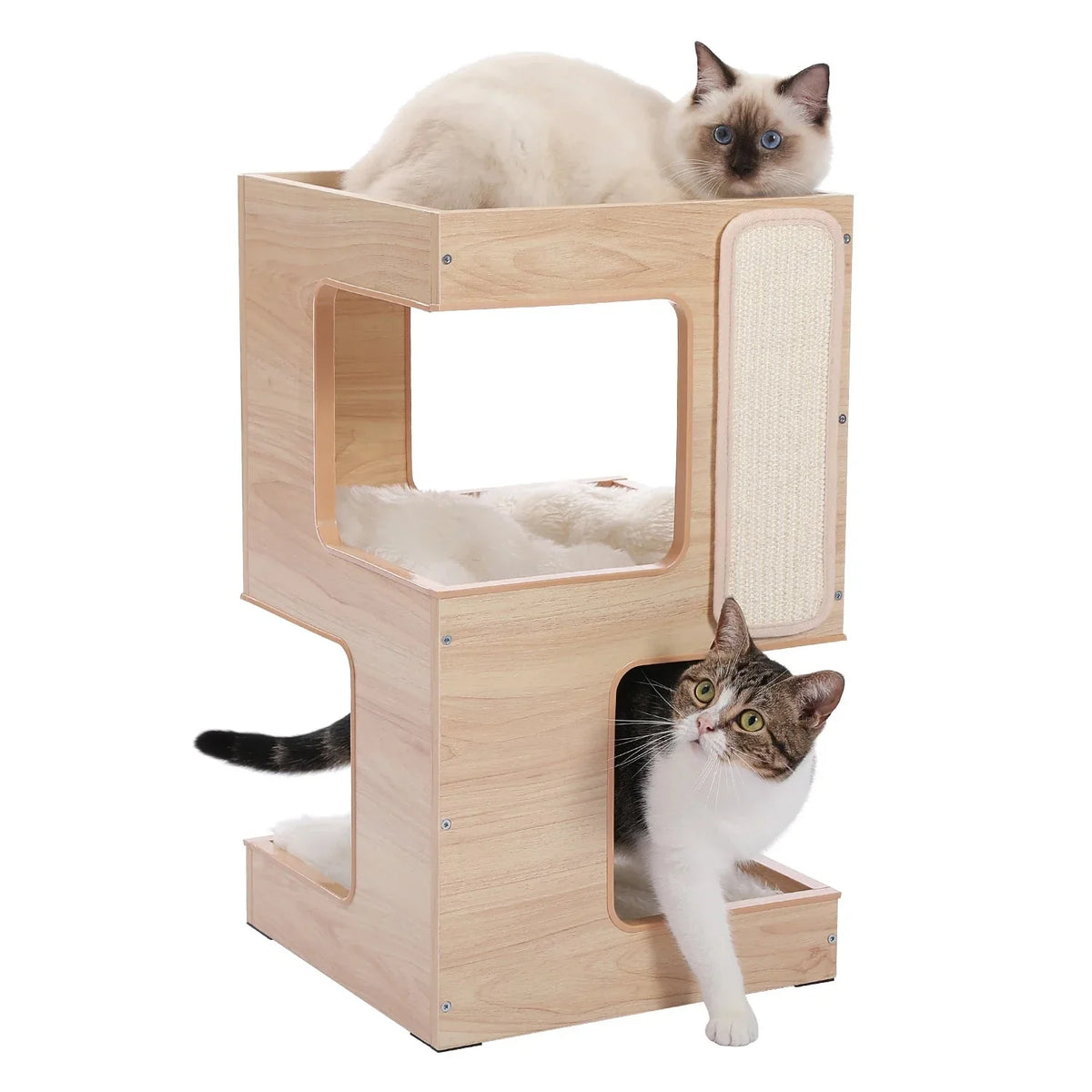 PAWZ Road Wood Cat Condo Bed With Removable Soft Mats The Pet & Home Store