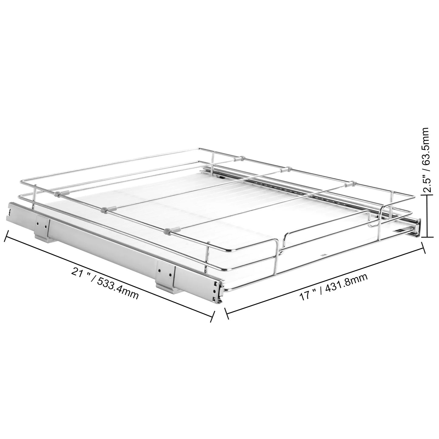 SucceBuy Pull Out Cabinet Organizer With Sliding Drawers