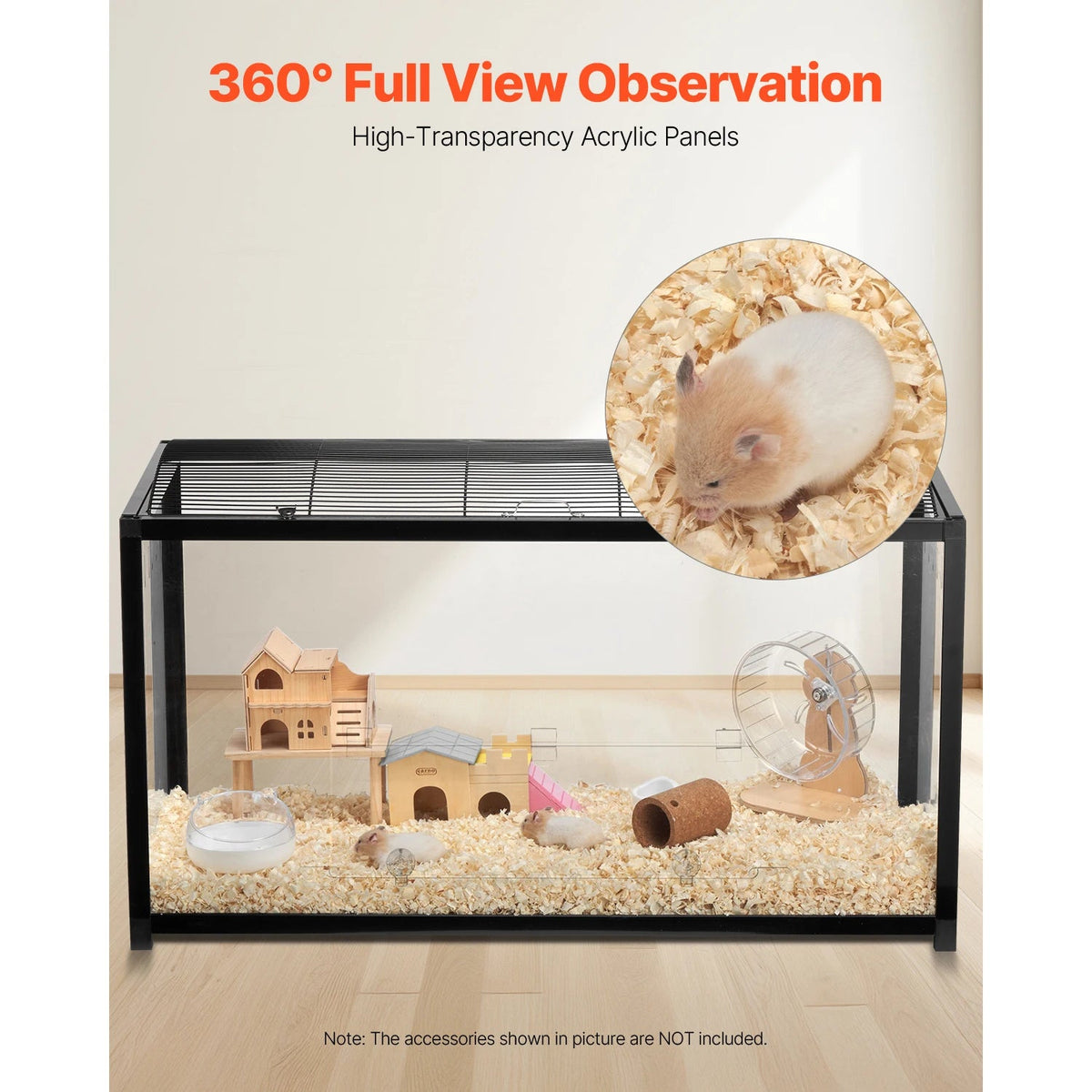 Hamster Cage 360° Viewing Transparent Habitat The Pet & Home Store