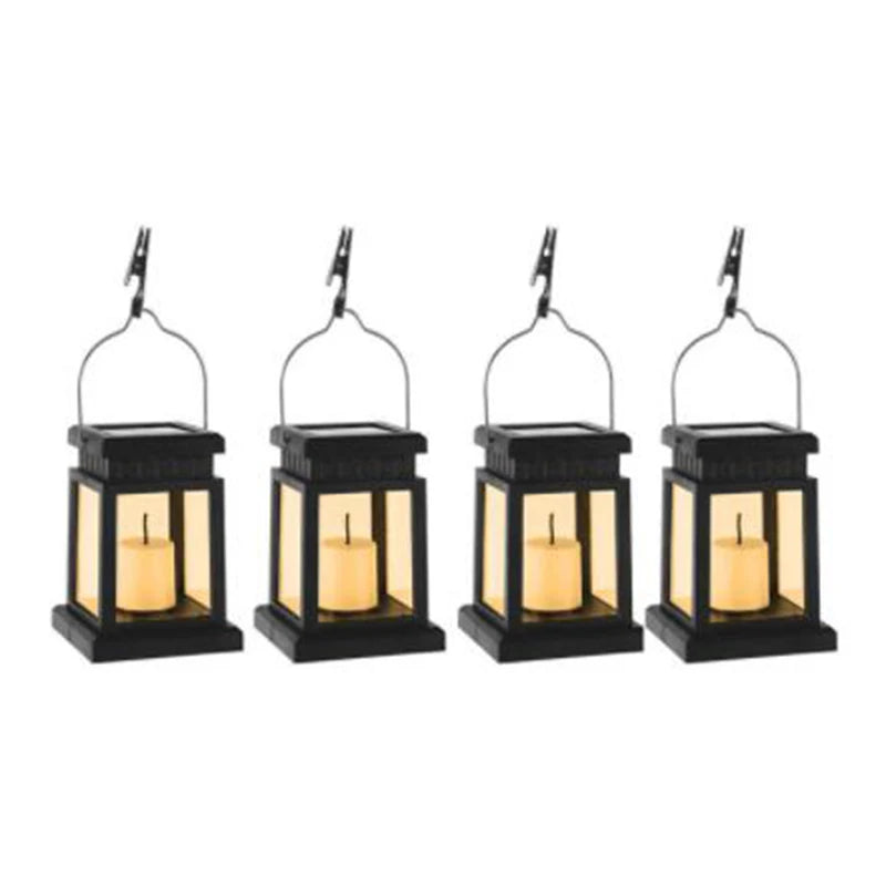 Solar Garden Lights Outdoor Hanging Candle Lamps, Retro Palace Style