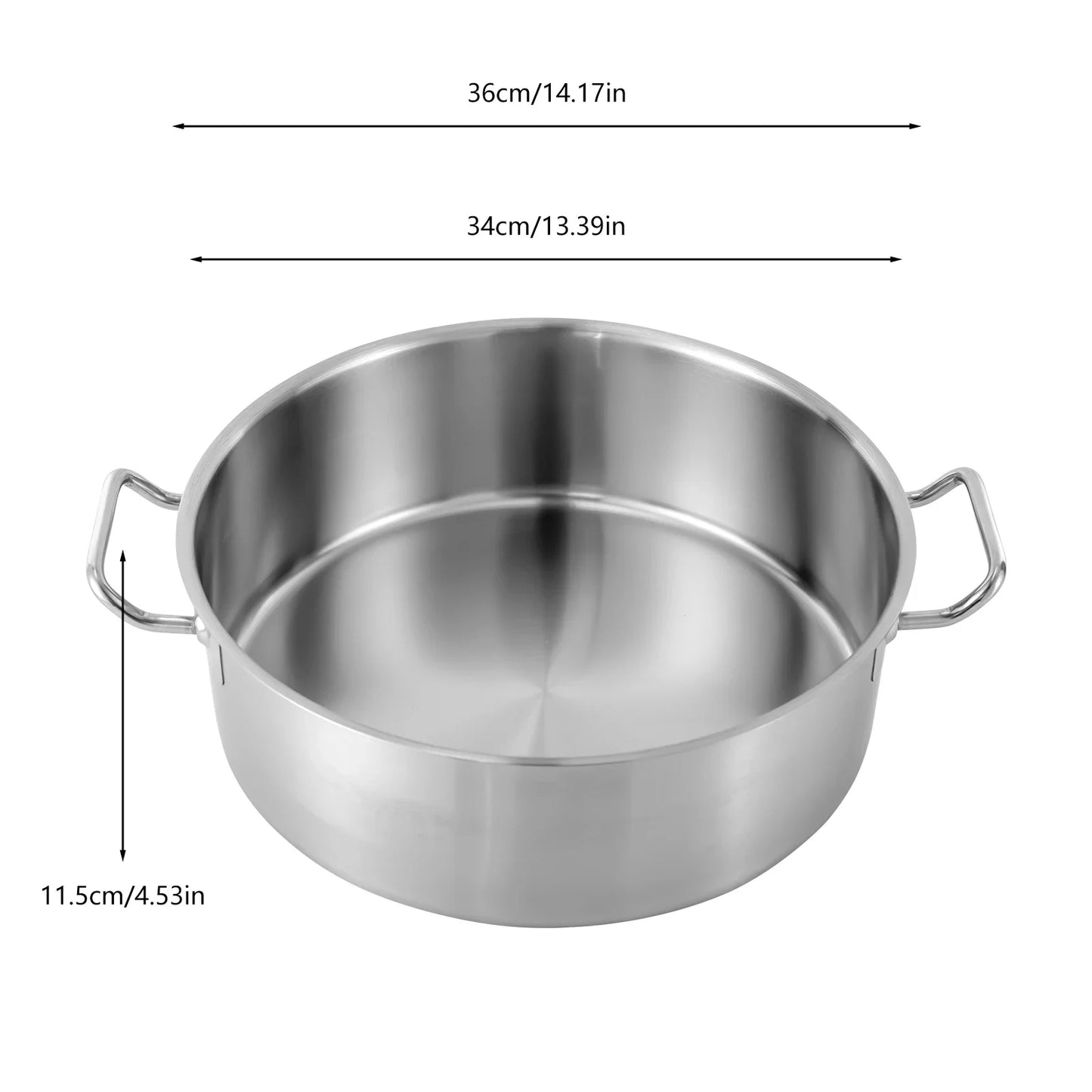 Stainless Steel Stock Pot With Glass Lid For Soup Making