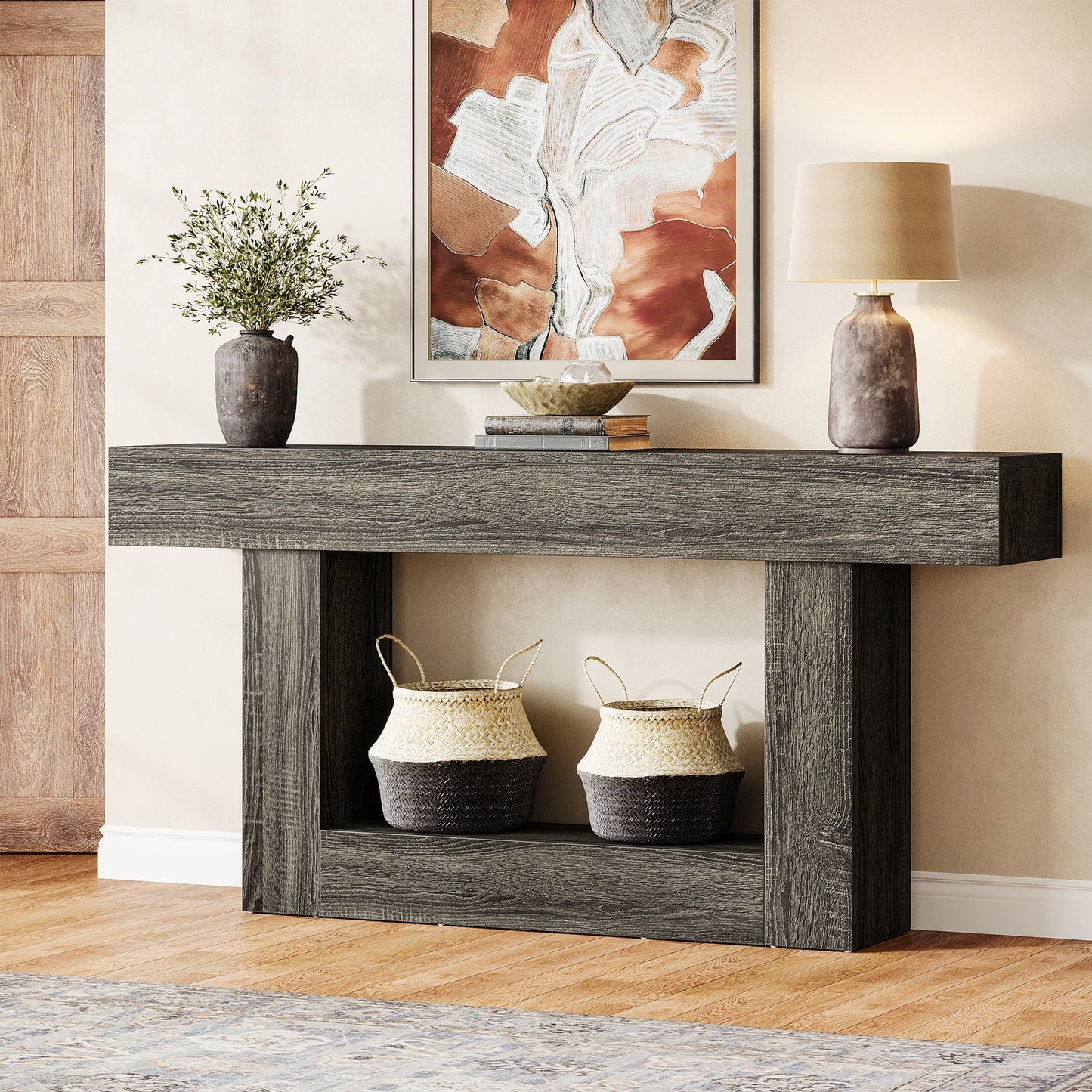 Tribesigns Farmhouse Console Table for Entryway Living Room