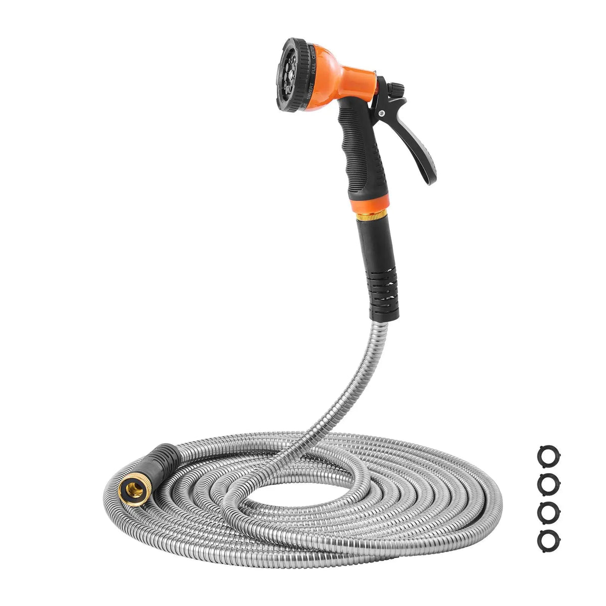 Metal Garden Hose 75 ft, Rust Proof Stainless Steel Water Hose, Heavy Duty Backyard Hose with 10 Function Nozzle, No-Kink & Flexible Water Pipe, Lightweight Metal Hose for Yard, Outdoor The Pet & Home Store