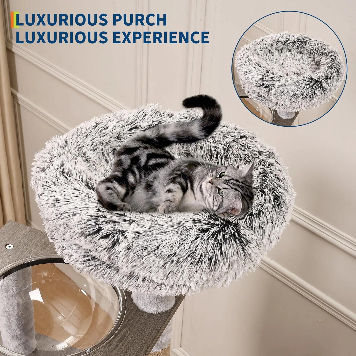 Studyset Cat Tree Tower With Litter Box Enclosure And Hammock