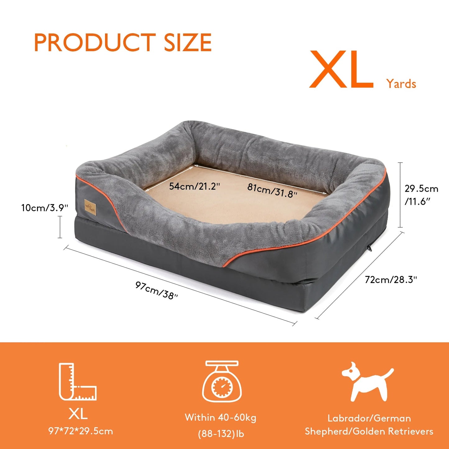 Large Dog Bed Soft Comfortable Anti Allergy Warm Fleece Removable Washable Cover Pet Bed Waterproof The Pet & Home Store