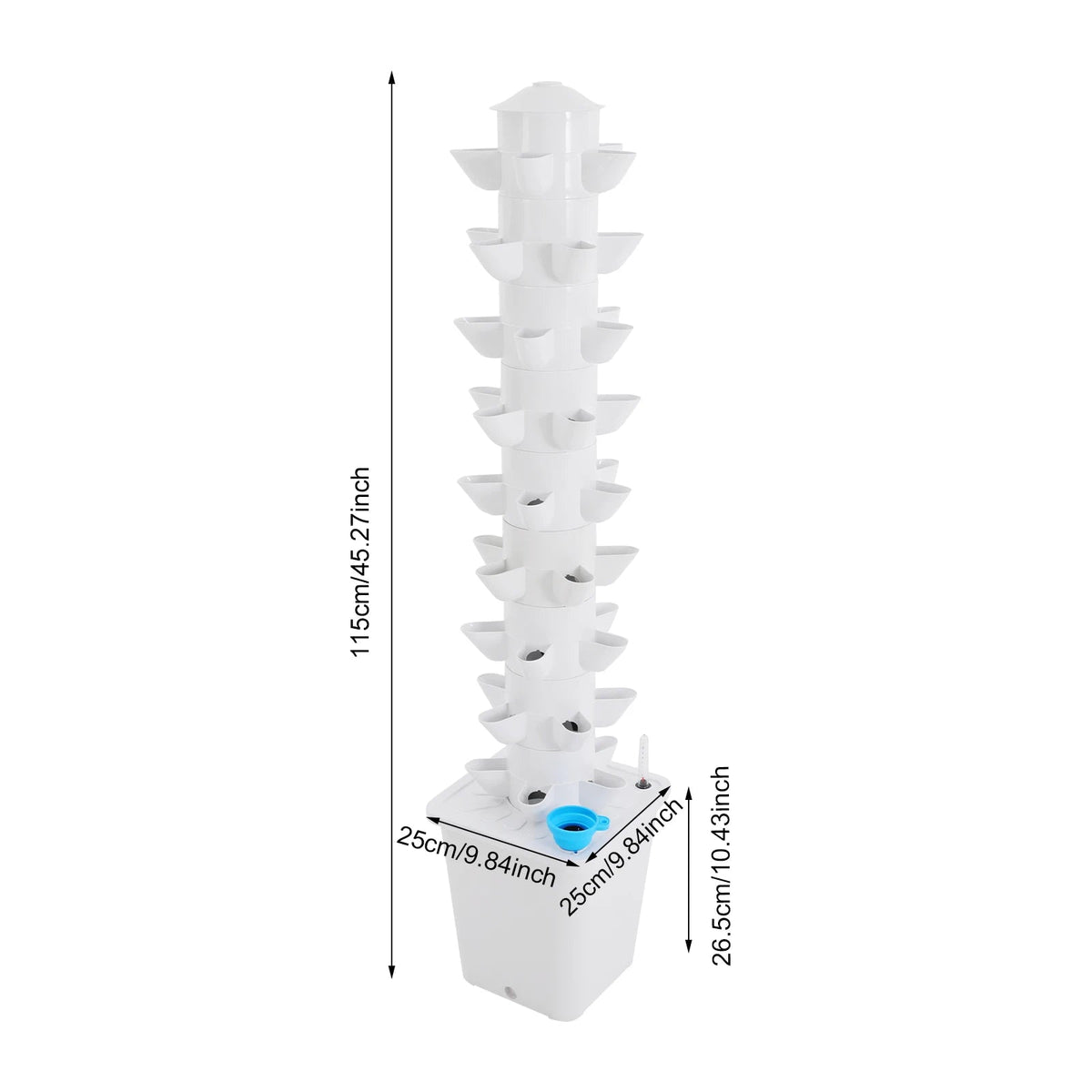 45-Holes Hydroponic Garden Vertical Tower| Hidroponia Growing System Vegetable Planter for Balcony Garden Greenhouse The Pet & Home Store