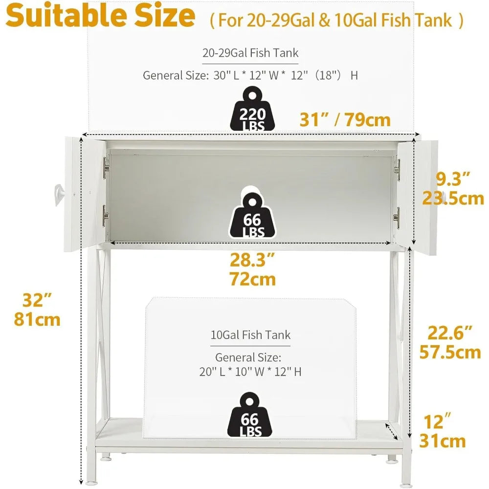 20-29 Gallon Aquarium Stand with Cabinet The Pet & Home Store