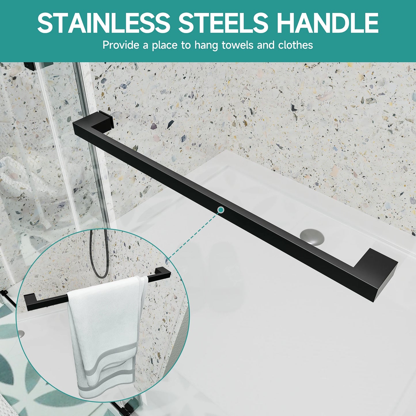Sh.Kl Double Sliding Tempered Glass Shower Door For Bathrooms