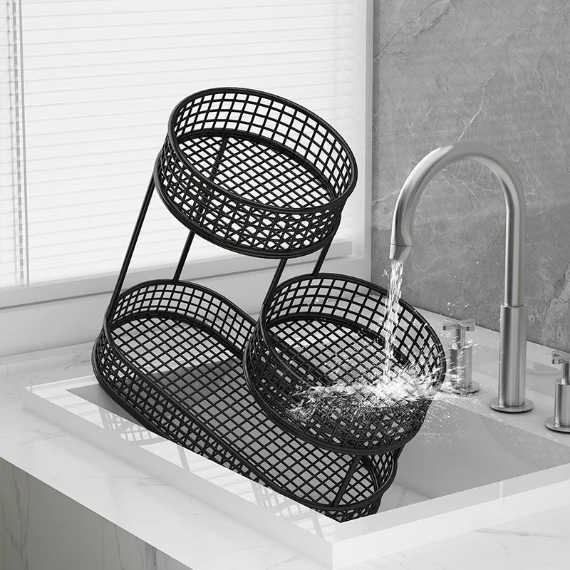 Elegant Multi Layer Metal Fruit Basket Luxury Design for Living Room and Coffee Table Versatile Snack and Fruit Display Stand