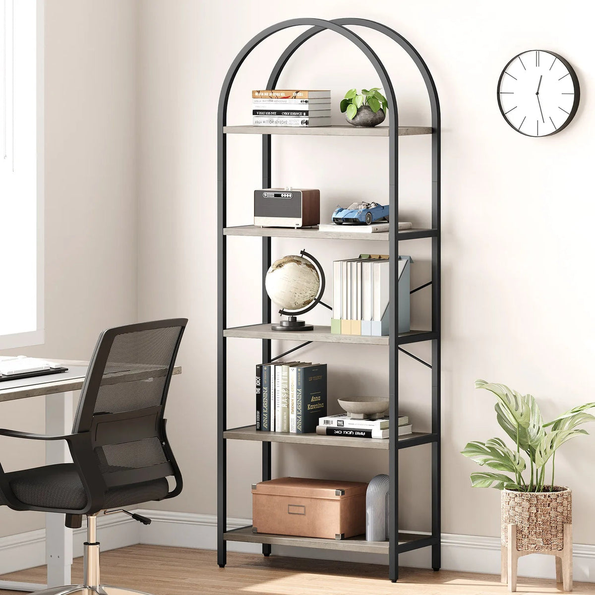 5-Tier Arched Bookshelf The Pet & Home Store