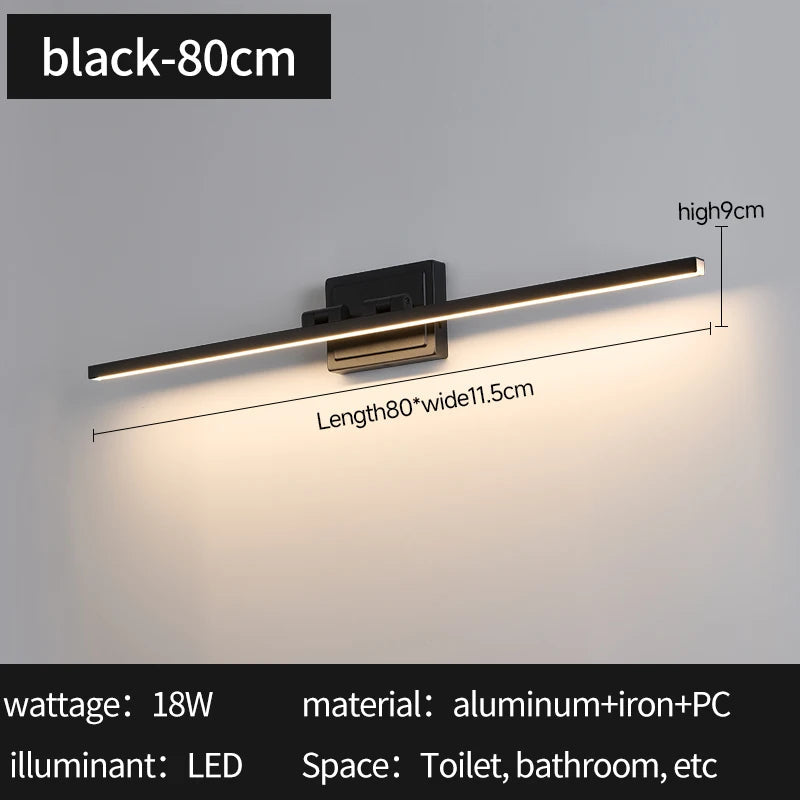 Modern Bathroom Vanity Light LED Dimmable 5CCT Bathroom Light Fixture 180° Rotatable for Over Mirror Bar Bathroom Restroom Decor The Pet & Home Store