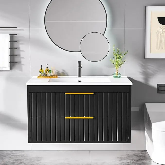 Guangbai Floating Bathroom Vanity With Sink Wall Mount