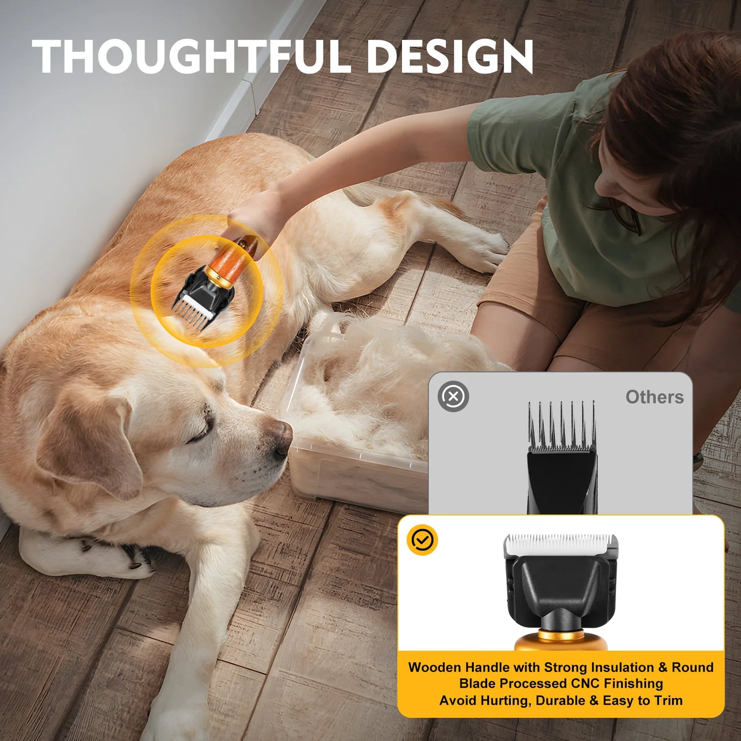 Bymaocar Electric Pet Clipper 55W Corded Shears For Dogs