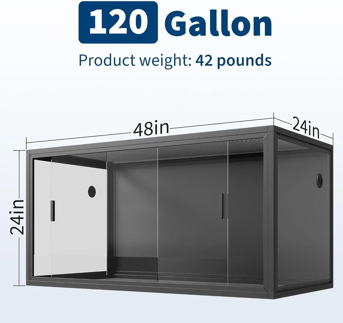 120 Gallon Reptile Terrarium, Bearded Dragon Tank 4ft x 2ft x 2ft, Reptile Enclosure with Sliding Glass Doors & Screen Ventilation Top for Lizard, Chameleon, Snake,Snake Enclosure with Easy Assembly The Pet & Home Store