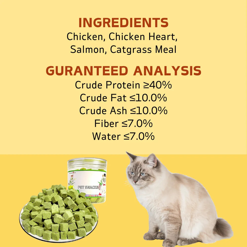 Cat Grass Hairball Treats for Cats Chicken Flavor Teeth Cleaning