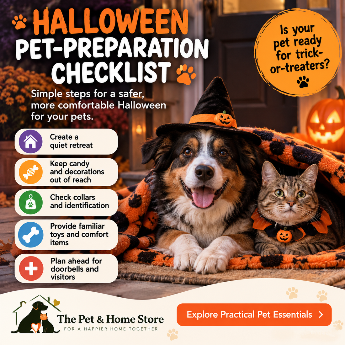 Halloween Pet Safety Checklist: 5 Tips for Dogs & Cats The Pet & Home Store