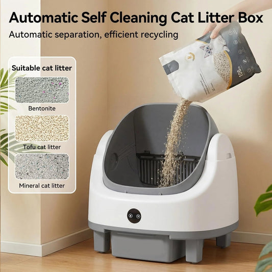 Automatic Self-Cleaning Litter Box Box Grey The Pet & Home Store