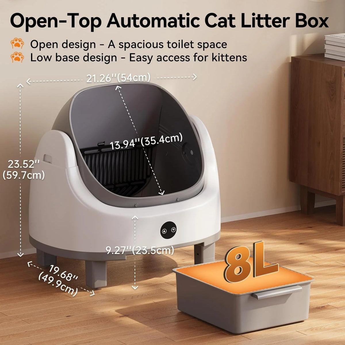 Automatic Self-Cleaning Litter Box Box Grey The Pet & Home Store