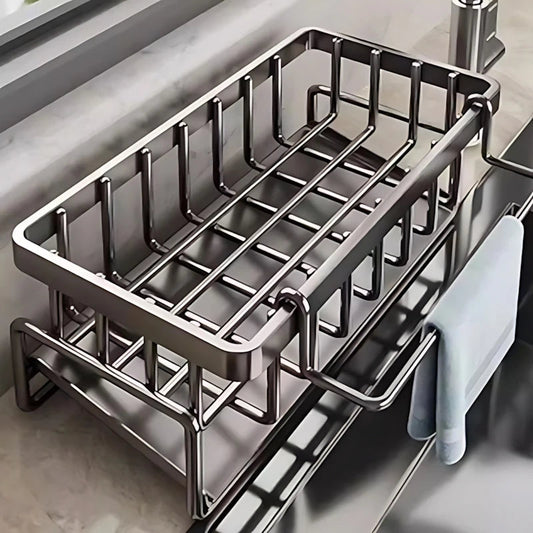 Stainless Steel Over Sink Kitchen Sponge Drying Rack Faucet Mount The Pet & Home Store