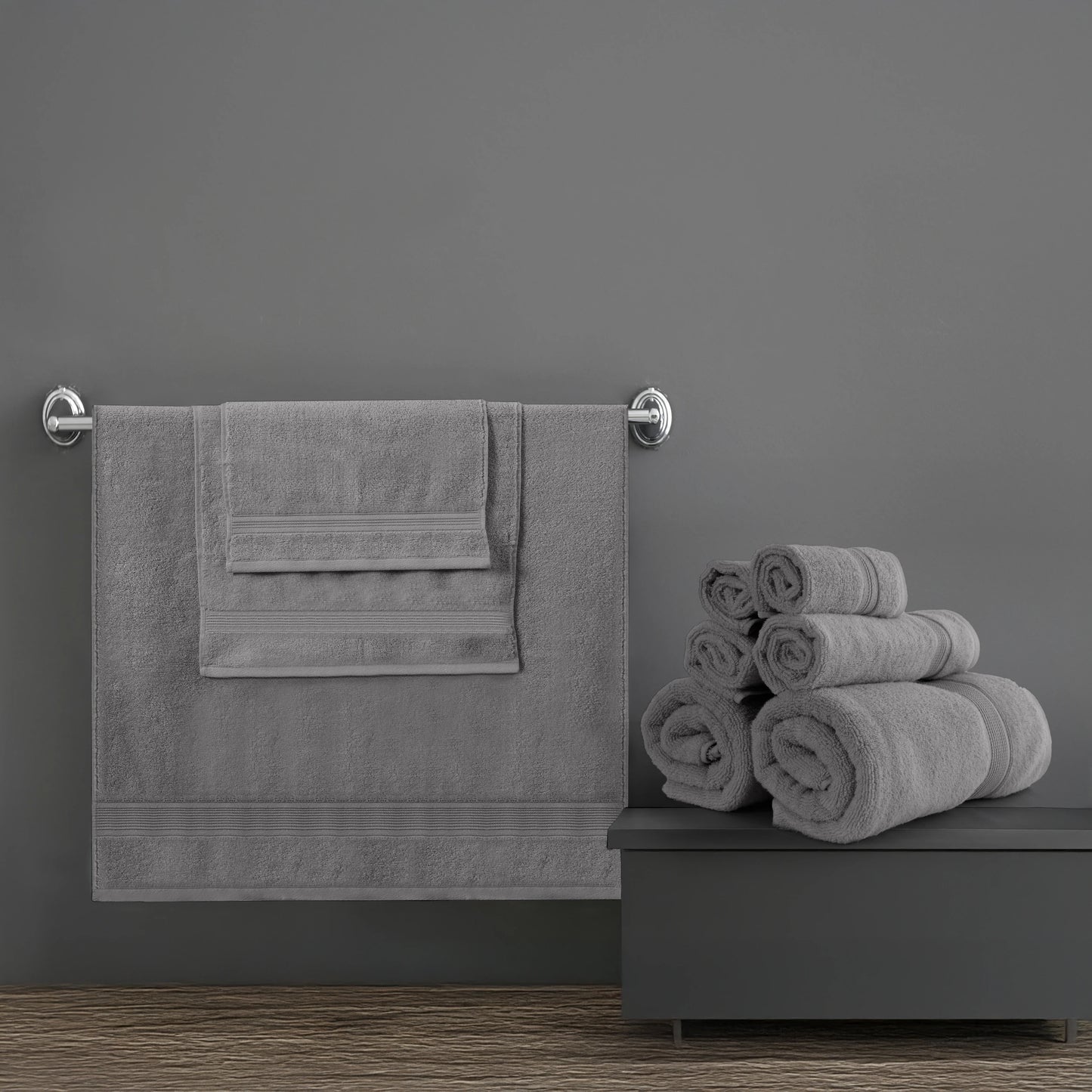 Lux Decor 6-Piece Bath Towel Set 100 Percent Cotton