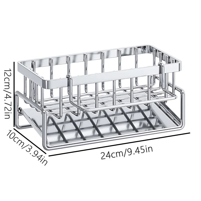 Stainless Steel Over Sink Kitchen Sponge Drying Rack Faucet Mount The Pet & Home Store