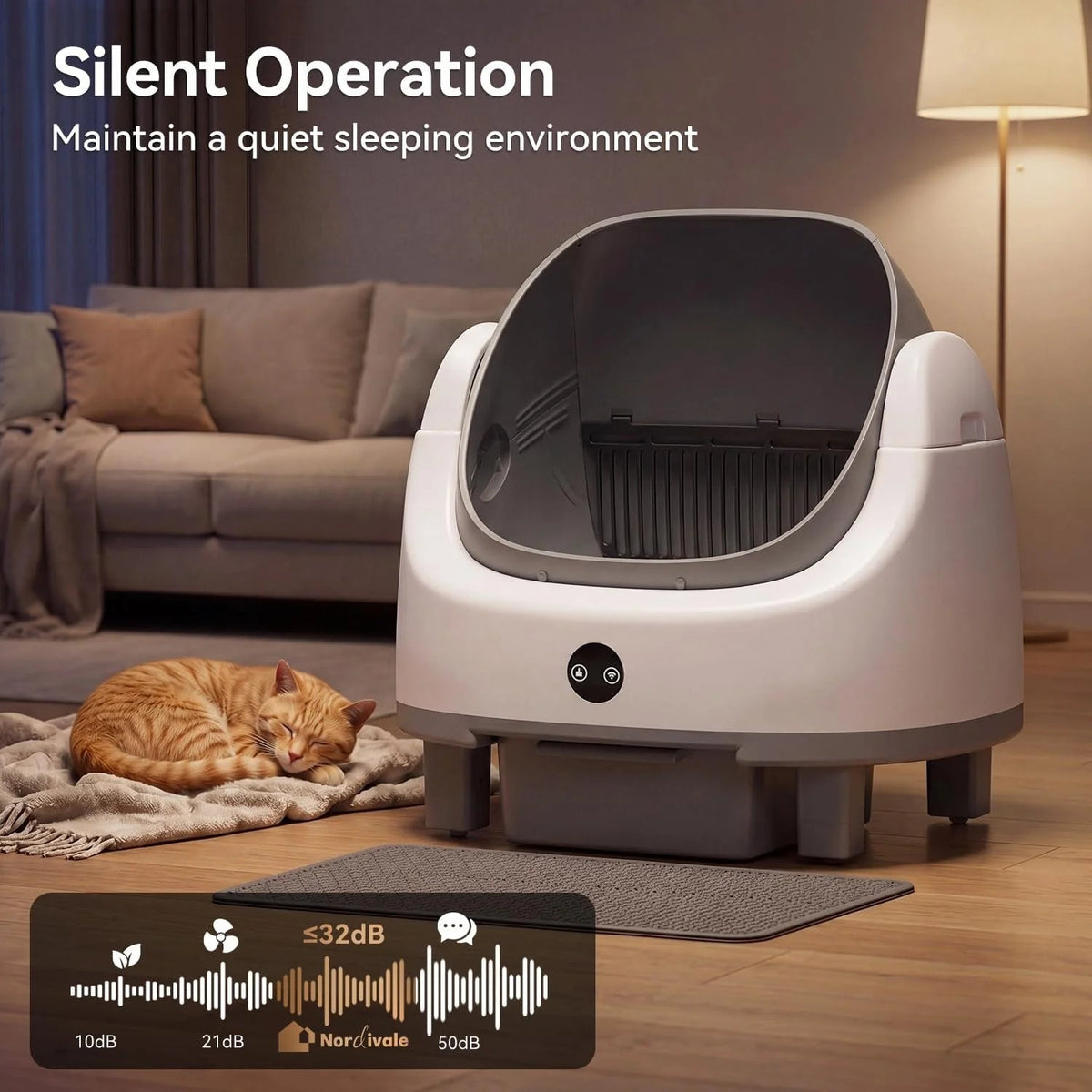 Automatic Self-Cleaning Litter Box Box Grey The Pet & Home Store