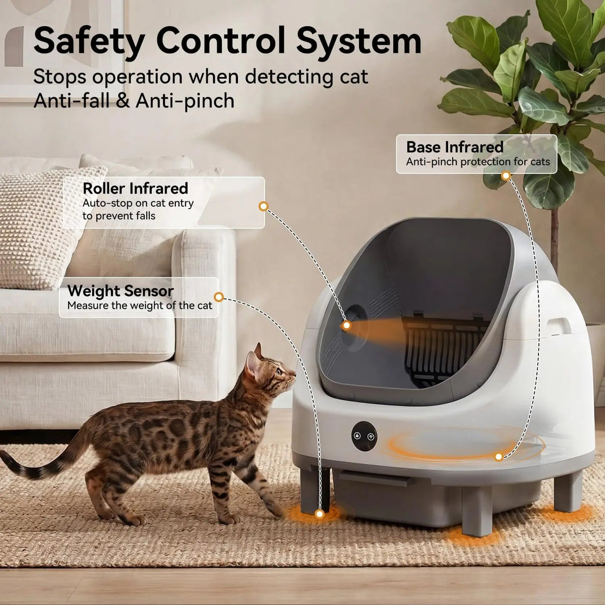 Automatic Self-Cleaning Litter Box Box Grey The Pet & Home Store