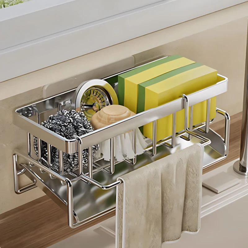 Stainless Steel Over Sink Kitchen Sponge Drying Rack Faucet Mount The Pet & Home Store