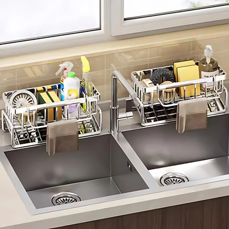 Stainless Steel Over Sink Kitchen Sponge Drying Rack Faucet Mount The Pet & Home Store