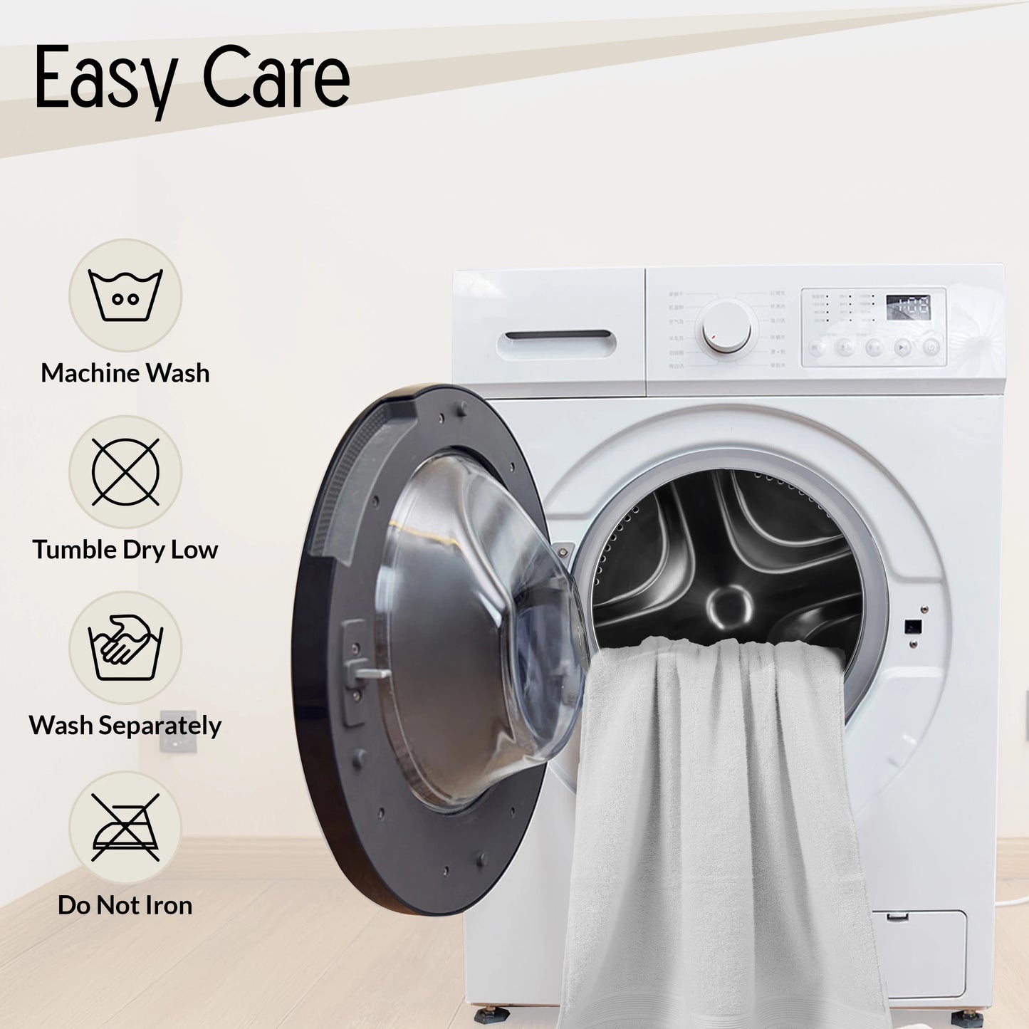 Lux Decor 6-Piece Bath Towel Set 100 Percent Cotton