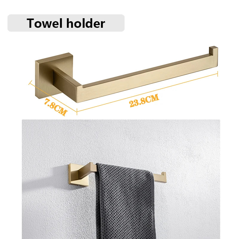 DQOK Brushed Stainless Steel Bathroom Hardware Set