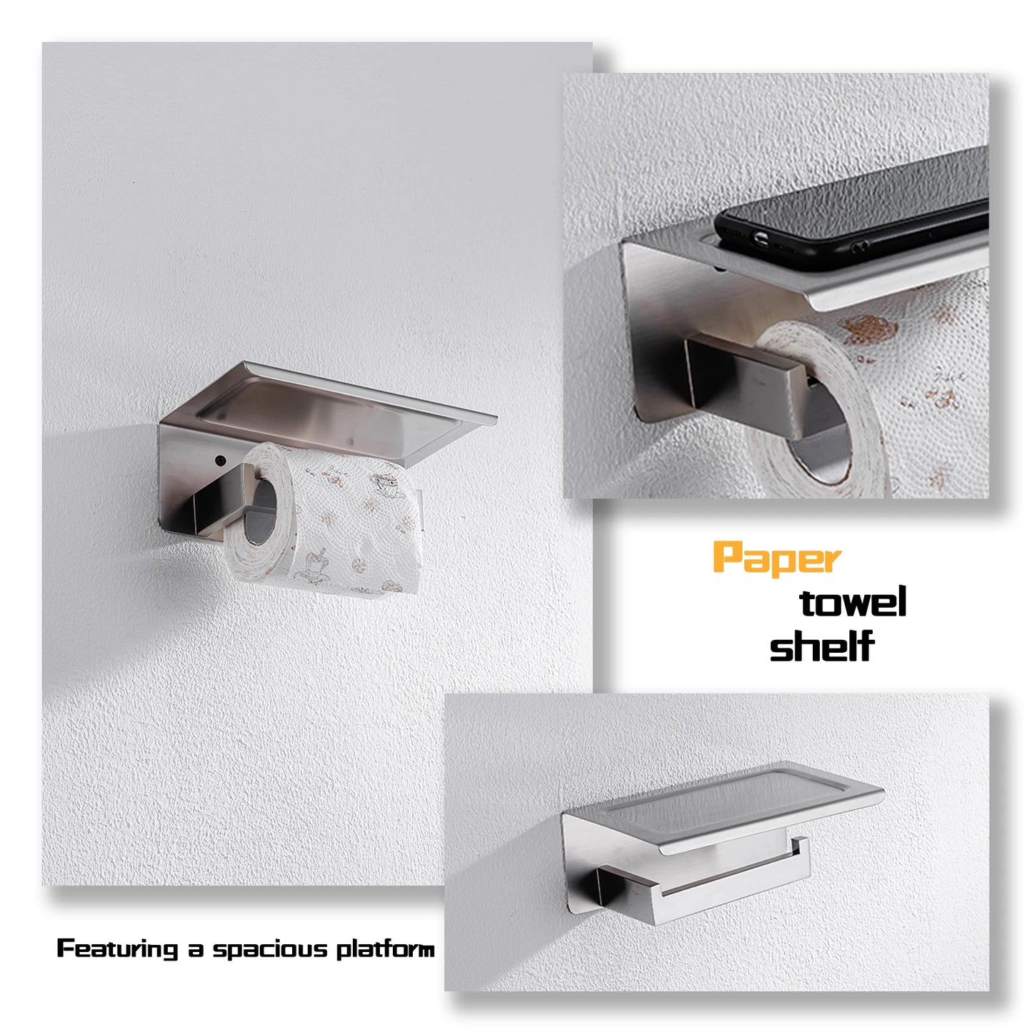 DQOK Brushed Stainless Steel Bathroom Hardware Set