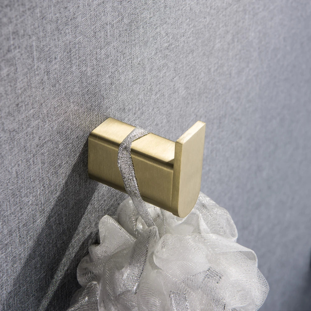 Bagnolux Brushed Stainless Steel Wall Mount Bath Accessory Kit