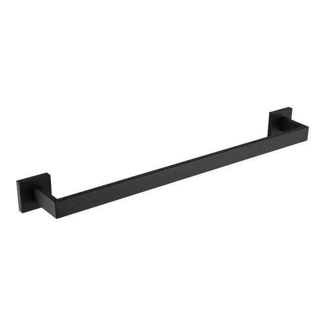 7-Piece Stainless Steel Bathroom Hardware Set With Towel Rail Hooks