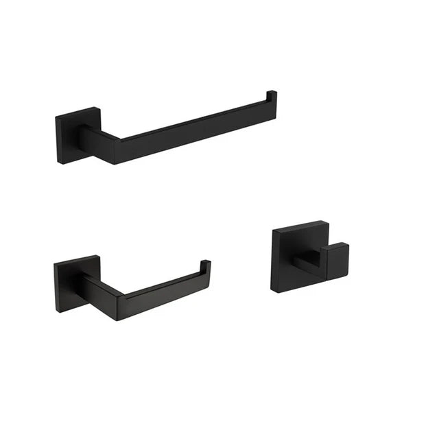 7-Piece Stainless Steel Bathroom Hardware Set With Towel Rail Hooks