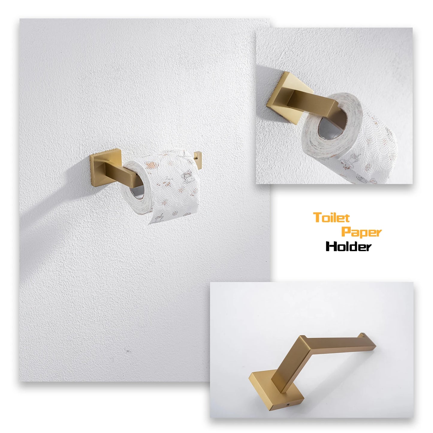 DQOK Brushed Stainless Bathroom Hardware Set With Accessories