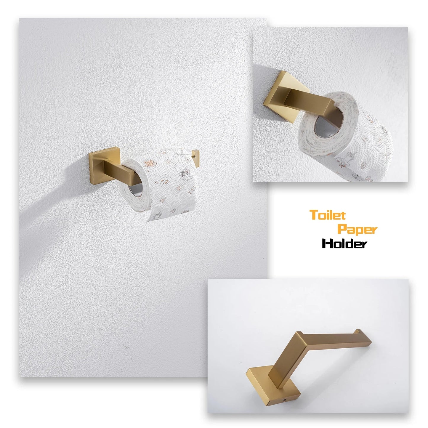 Bathroom Hardware Set Bathroom Accessories Black Robe Hook Towel Rail Bar Rack Bar Shelf Tissue Paper Holder Toothbrush Holder The Pet & Home Store