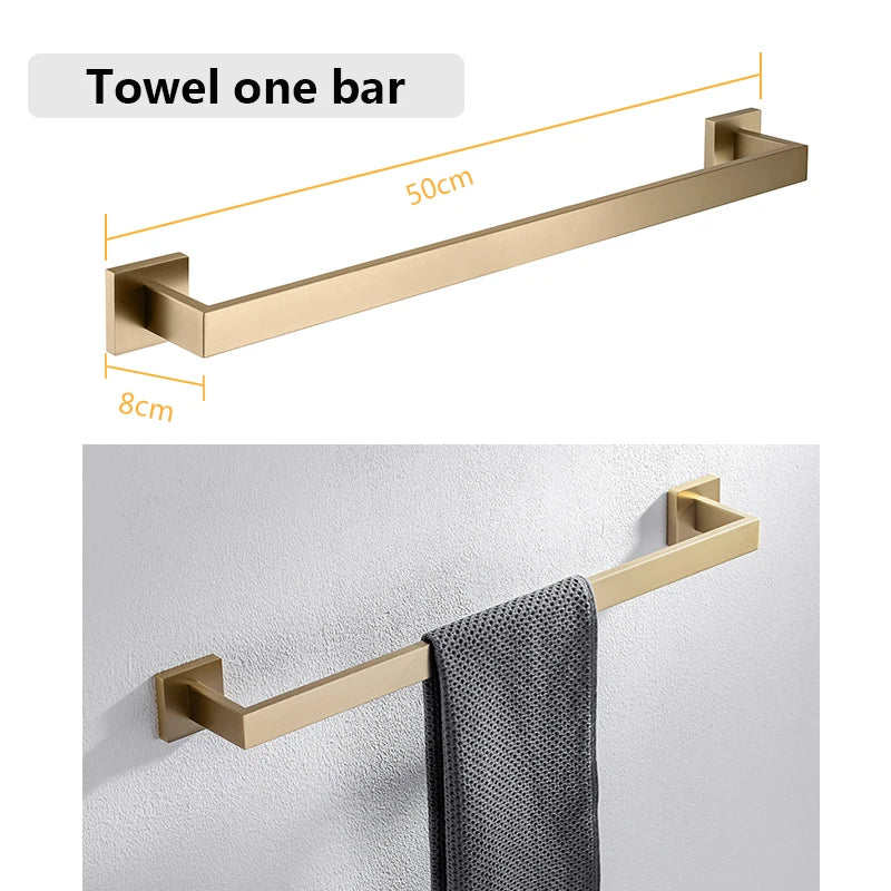 DQOK Brushed Stainless Steel Bathroom Hardware Set