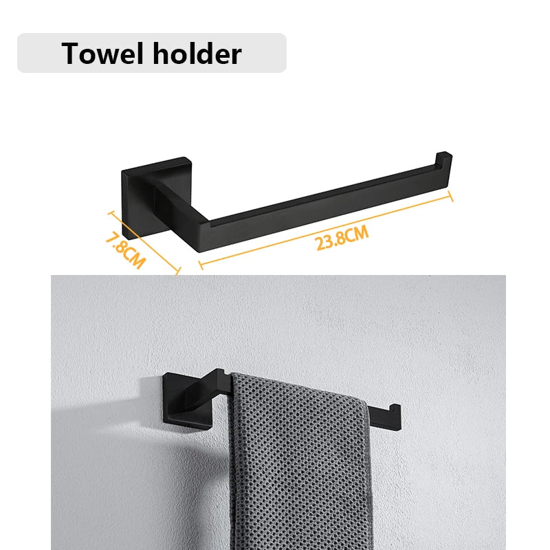 DQOK Brushed Stainless Steel Bathroom Hardware Set