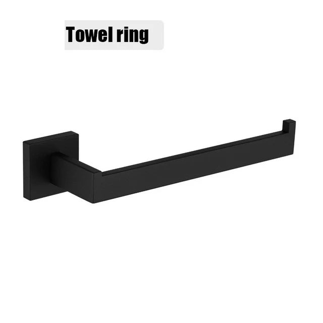 7-Piece Stainless Steel Bathroom Hardware Set With Towel Rail Hooks