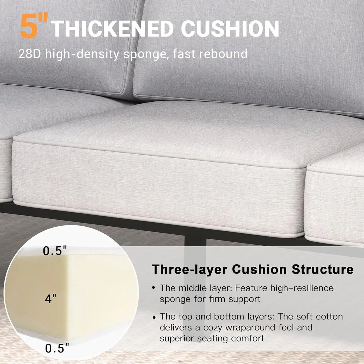 Aluminum 4 Piece Sectional Outdoor Furniture Set with Coffee Table Thick Cushions for Patio Porch Balcony Garden, Customized The Pet & Home Store