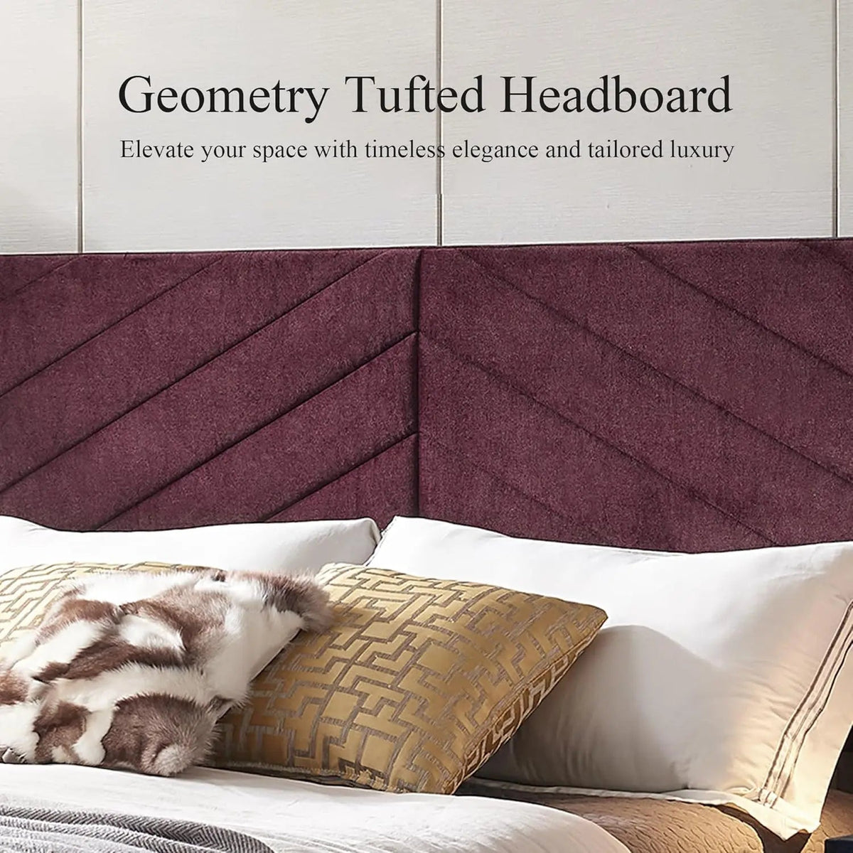 King Platform Bed with Upholstered Headboard The Pet & Home Store